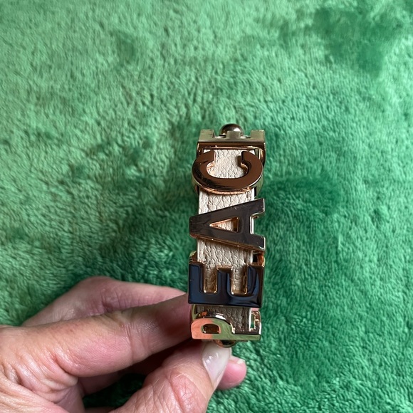 Peace Faux Leather Bracelet Cuff - Picture 4 of 7